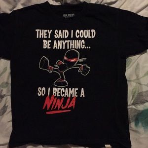 A quirky ninja t-shirt. GLOWS IN THE DARK